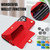Samsung Galaxy S26 Crossbody Rhombic Horizontal Wallet Leather Phone Case - Red