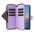 Samsung Galaxy S26 Crossbody Rhombic Zipper Tower Buckle Leather Phone Case with Lanyard - Purple