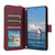 Samsung Galaxy S26 Crossbody Rhombic Zipper Tower Buckle Leather Phone Case with Lanyard - Wine Red