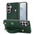 Samsung Galaxy S26 Cross-body Wristband Holder Square Phone Case - Green