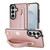 Samsung Galaxy S26 Cross-body Wristband Holder Square Phone Case - Rose Gold