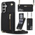 Samsung Galaxy S26 Cross-body Zipper Square Phone Case with Holder - Black