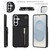 Samsung Galaxy S26 Cross-body Zipper Square Phone Case with Holder - Black