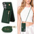 Samsung Galaxy S26 Cross-body Zipper Square Phone Case with Holder - Green