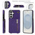 Samsung Galaxy S26 Cross-body Zipper Square Phone Case with Holder - Purple