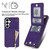 Samsung Galaxy S26 Cross-body Zipper Square Phone Case with Holder - Purple