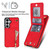 Samsung Galaxy S26 Cross-body Zipper Square Phone Case with Holder - Red