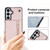 Samsung Galaxy S26 Cross-body Zipper Square Phone Case with Holder - Rose Gold