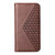 Samsung Galaxy S26 Cubic Grid Calf Texture Magnetic Leather Phone Case - Brown