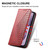 Samsung Galaxy S26 Cubic Grid Calf Texture Magnetic Leather Phone Case - Red