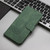 Samsung Galaxy S26 Cubic Skin Feel Flip Leather Phone Case - Green