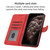 Samsung Galaxy S26 Cubic Skin Feel Flip Leather Phone Case - Red