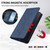 Samsung Galaxy S26 Cute Cats Embossed Magnetic RFID Vegan Leather Phone Case - Dark Blue