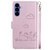 Samsung Galaxy S26 Cute Cats RFID Leather Phone Case - Rose Gold