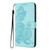 Samsung Galaxy S26 Datura Flower Embossed Flip Leather Phone Case - Light Blue