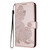 Samsung Galaxy S26 Datura Flower Embossed Flip Leather Phone Case - Rose Gold