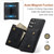 Samsung Galaxy S26 DG.MING M1 Series 3-Fold Multi Card Wallet + Magnetic Phone Case - Black