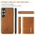 Samsung Galaxy S26 DG.MING M1 Series 3-Fold Multi Card Wallet + Magnetic Phone Case - Brown