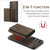 Samsung Galaxy S26 DG.MING M1 Series 3-Fold Multi Card Wallet + Magnetic Phone Case - Coffee