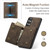 Samsung Galaxy S26 DG.MING M1 Series 3-Fold Multi Card Wallet + Magnetic Phone Case - Coffee