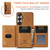 Samsung Galaxy S26 DG.MING M2 Series 3-Fold Multi Card Bag + Magnetic Phone Case - Brown