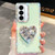 Samsung Galaxy S26 Diamond Glitter Gemstone Heart Holder Phone Case - Light Green
