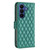 Samsung Galaxy S26 Diamond Lattice Wallet Flip Leather Phone Case - Green