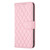 Samsung Galaxy S26 Diamond Lattice Wallet Flip Leather Phone Case - Pink