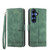 Samsung Galaxy S26 Dierfeng Dream Line TPU Hybrid PU Leather Phone Case - Green
