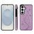 Samsung Galaxy S26 Double Buckle Butterfly Embossing PU Phone Case - Purple