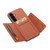 Samsung Galaxy S26 Double Buckle Card Slots Magnetic Phone Case - Brown