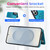Samsung Galaxy S26 Double Buckle Mandala Leather Wallet Back Cover Phone Case - Blue