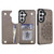 Samsung Galaxy S26 Double Buckle Mandala Leather Wallet Back Cover Phone Case - Grey