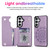 Samsung Galaxy S26 Double Buckle Mandala Leather Wallet Back Cover Phone Case - Purple