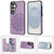 Samsung Galaxy S26 Double Buckle Mandala Leather Wallet Back Cover Phone Case - Purple