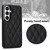 Samsung Galaxy S26 Double Buckle Rhombic PU Leather Phone Case - Black