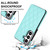 Samsung Galaxy S26 Double Buckle Rhombic PU Leather Phone Case - Blue