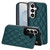 Samsung Galaxy S26 Double Buckle Rhombic PU Leather Phone Case - Green