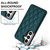 Samsung Galaxy S26 Double Buckle Rhombic PU Leather Phone Case - Green