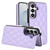 Samsung Galaxy S26 Double Buckle Rhombic PU Leather Phone Case - Purple