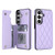 Samsung Galaxy S26 Double Buckle Rhombic PU Leather Phone Case - Purple