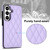Samsung Galaxy S26 Double Buckle Rhombic PU Leather Phone Case - Purple