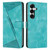 Samsung Galaxy S26 Dream Triangle Leather Phone Case with Lanyard - Green