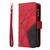 Samsung Galaxy S26 Dual-color 9 Card Slots Zipper Wallet Leather Phone Case - Red