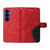 Samsung Galaxy S26 Dual-color Splicing Flip Leather Phone Case - Red