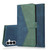 Samsung Galaxy S26 Dual-color Stitching Leather Phone Case - Blue Green