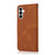 Samsung Galaxy S26 Dual-color Stitching Leather Phone Case - Brown Red