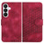 Samsung Galaxy S26 Elephant Head Embossed Phone Leather Case with Lanyard - Rose Red