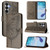 Samsung Galaxy S26 Embossed Butterfly Leather Phone Case - Grey