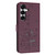 Samsung Galaxy S26 Embossed Kitten Phone Leather Case with Lanyard - Wine Red